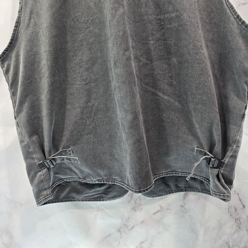 OlimpinA Vest Men 2XL 3XL Gray Fishing Vintage Full Zip Canvas Utility Tactical - Picture 7 of 11